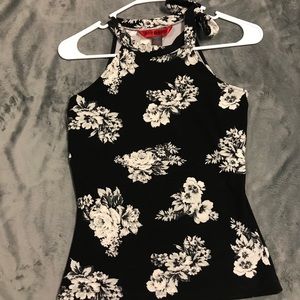 Black and grey floral tank